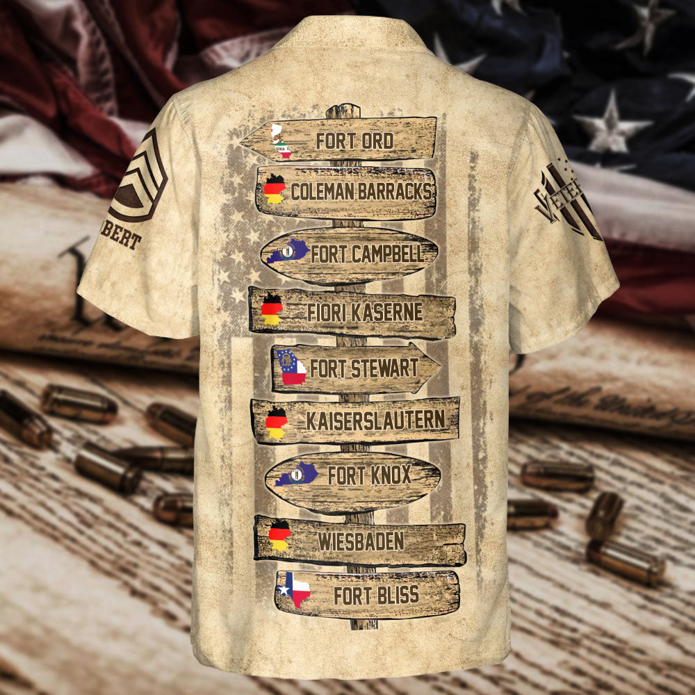 US Military World Tour Custom Hawaiian Shirt Gift For Veteran H2511