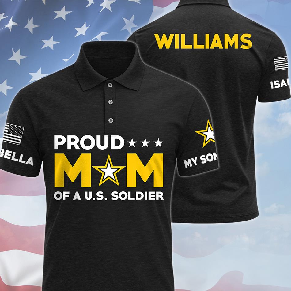 Proud Mom Of A US Soldier Vr2 Custom All Over Print Shirt Hoodie Gift For US Military Mom Dad Graduation Day Proud Shirt H2511 Trna