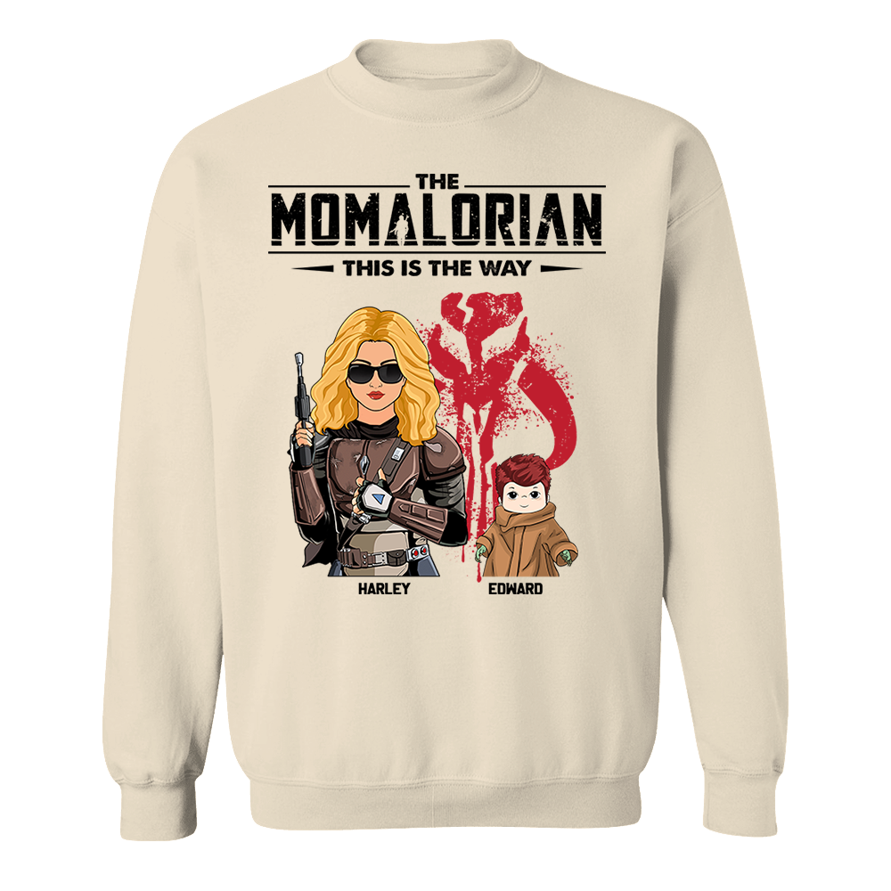 The Momalorian With Kids - Personalized Shirt Gift For Mom Dad