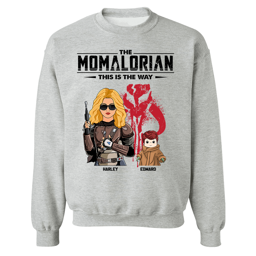 The Momalorian With Kids - Personalized Shirt Gift For Mom Dad