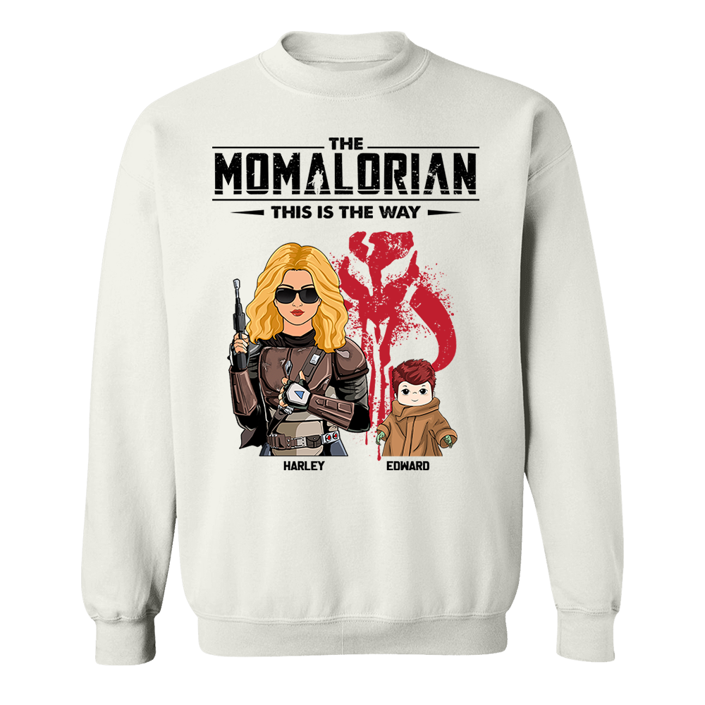 The Momalorian With Kids - Personalized Shirt Gift For Mom Dad