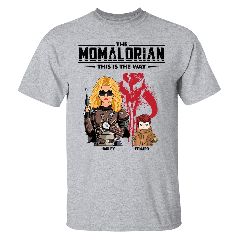 The Momalorian With Kids - Personalized Shirt Gift For Mom Dad
