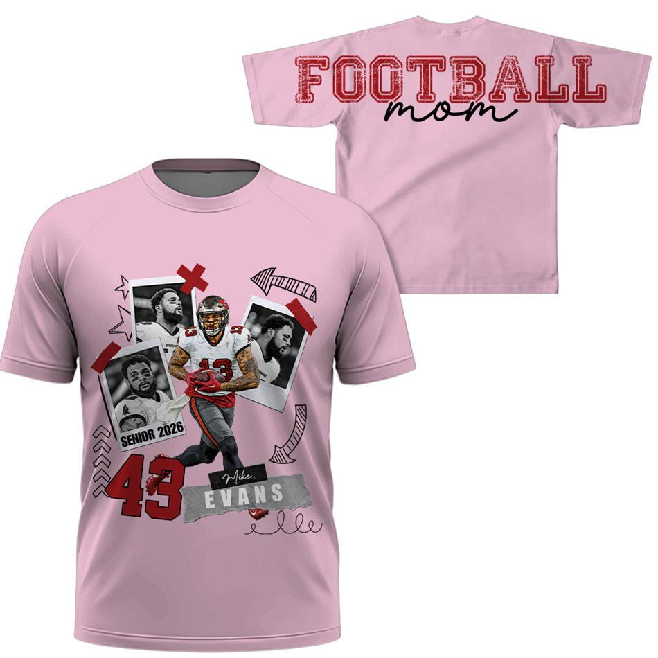 Personalized Senior Football Mom Shirt Sweatshirt Hoodie – Custom Player Photo, Name & Number Game Day For Football Mom Dad Mama H2511 Trna