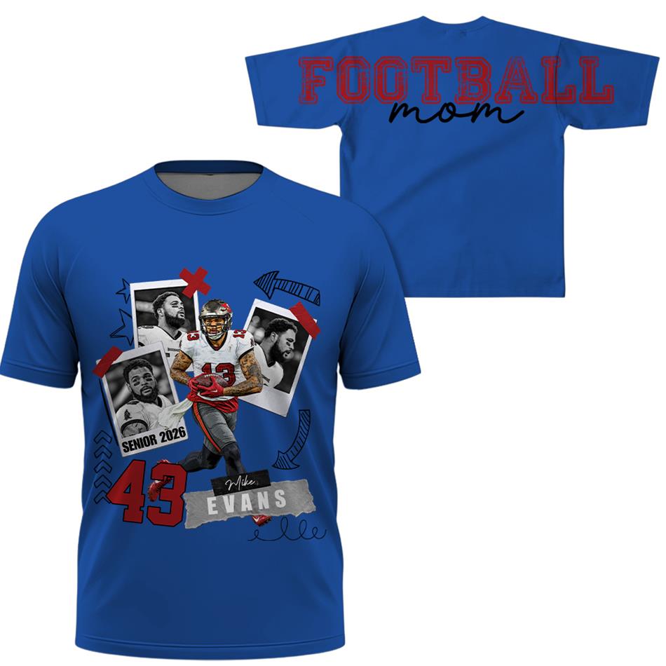 Personalized Senior Football Mom Shirt Sweatshirt Hoodie – Custom Player Photo, Name & Number Game Day For Football Mom Dad Mama H2511 Trna