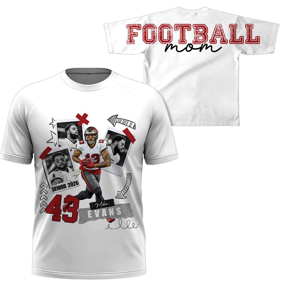Personalized Senior Football Mom Shirt Sweatshirt Hoodie – Custom Player Photo, Name & Number Game Day For Football Mom Dad Mama H2511 Trna