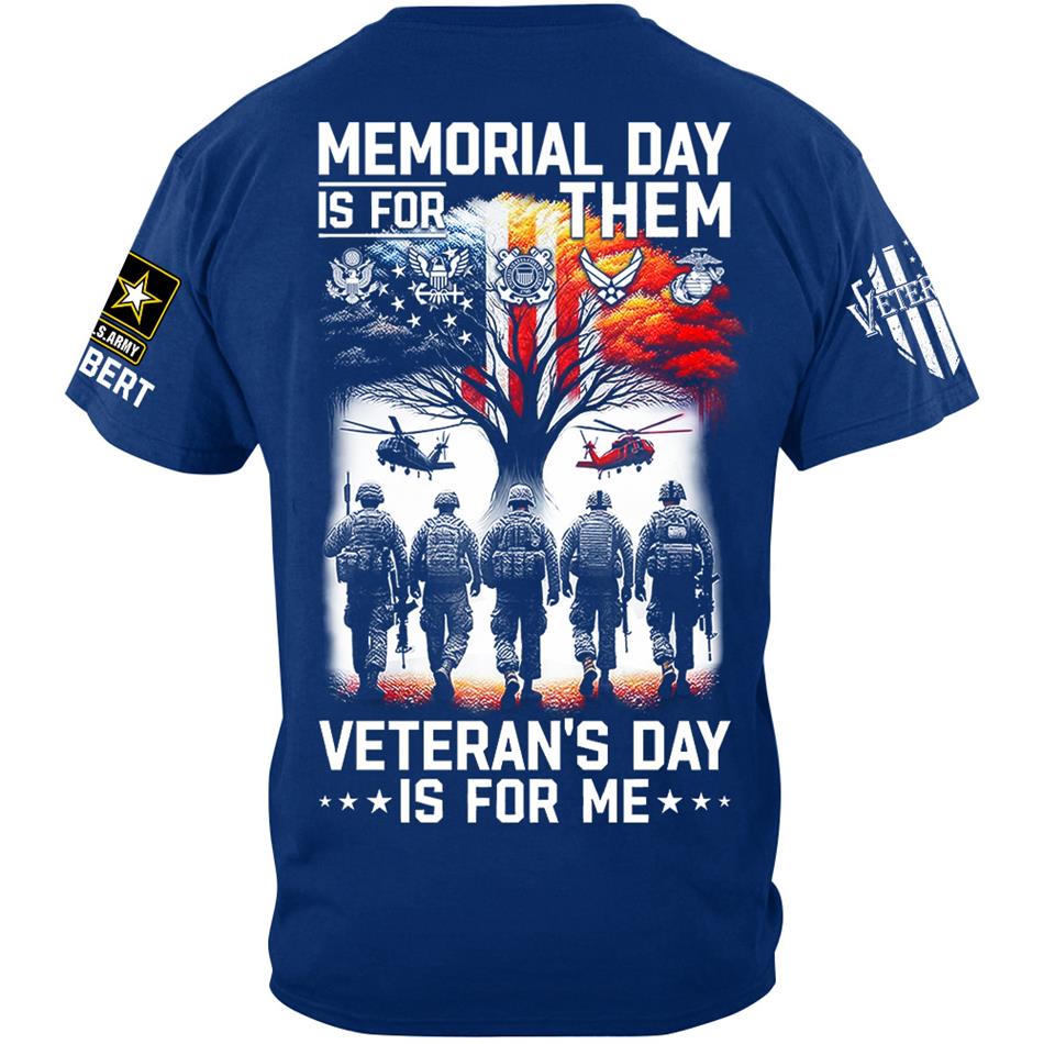 Retro Memorial Day Is For Them Veteran's Day Is For Me Custom Shirt For Veteran Memorial Day Shirt H2511 Trna