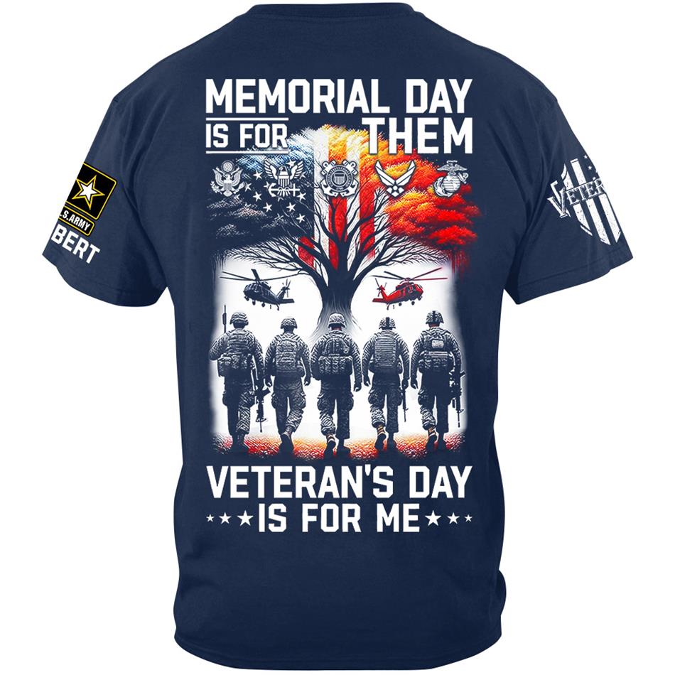 Retro Memorial Day Is For Them Veteran's Day Is For Me Custom Shirt For Veteran Memorial Day Shirt H2511 Trna