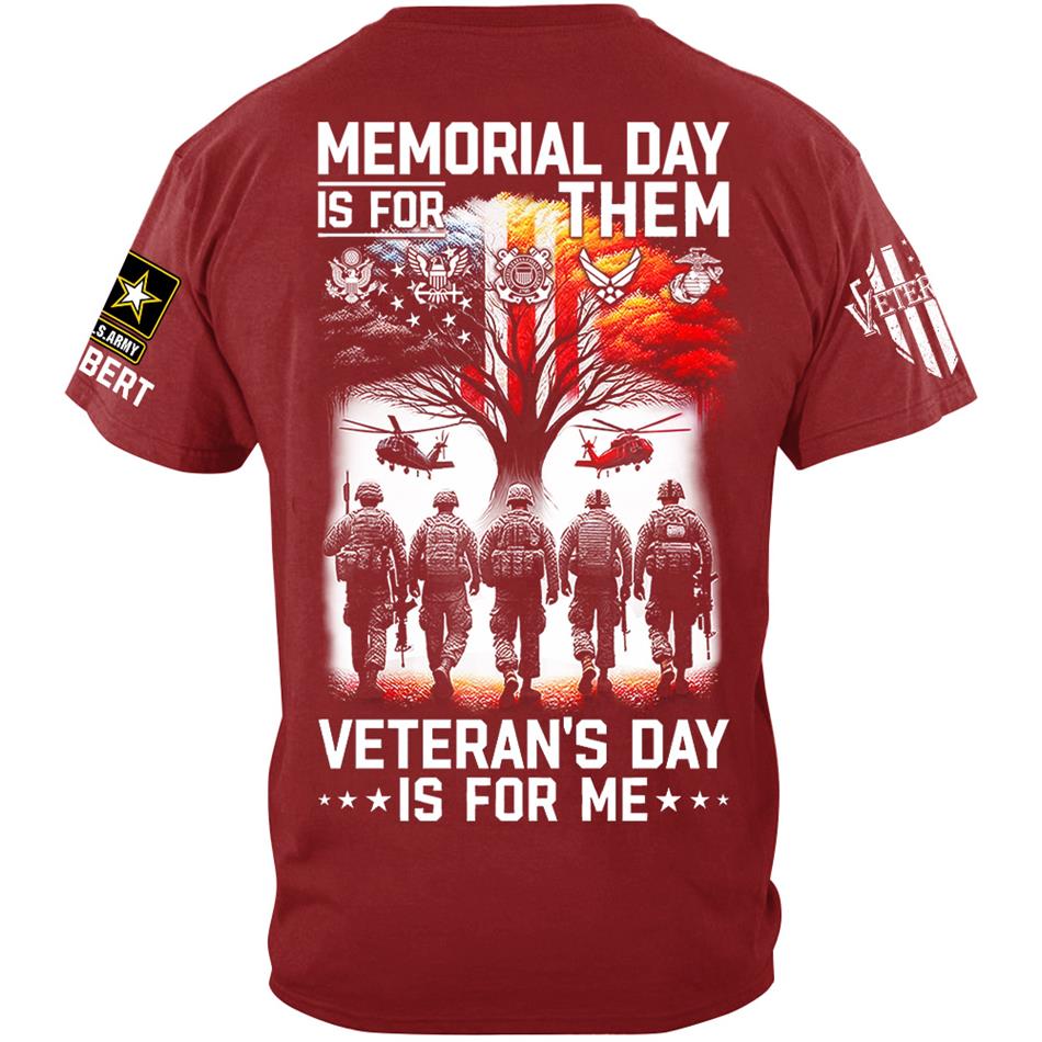 Retro Memorial Day Is For Them Veteran's Day Is For Me Custom Shirt For Veteran Memorial Day Shirt H2511 Trna