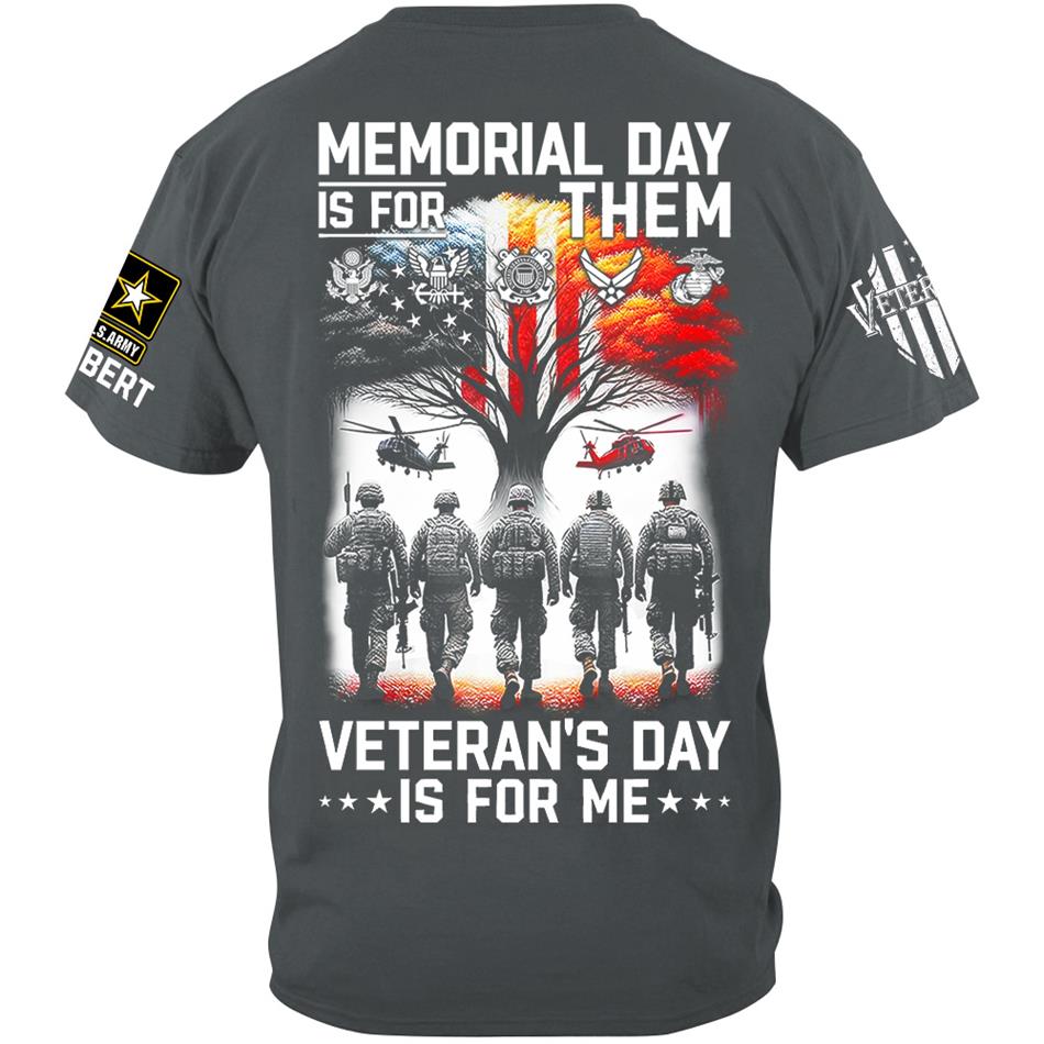 Retro Memorial Day Is For Them Veteran's Day Is For Me Custom Shirt For Veteran Memorial Day Shirt H2511 Trna