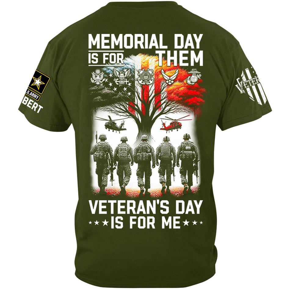 Retro Memorial Day Is For Them Veteran's Day Is For Me Custom Shirt For Veteran Memorial Day Shirt H2511 Trna