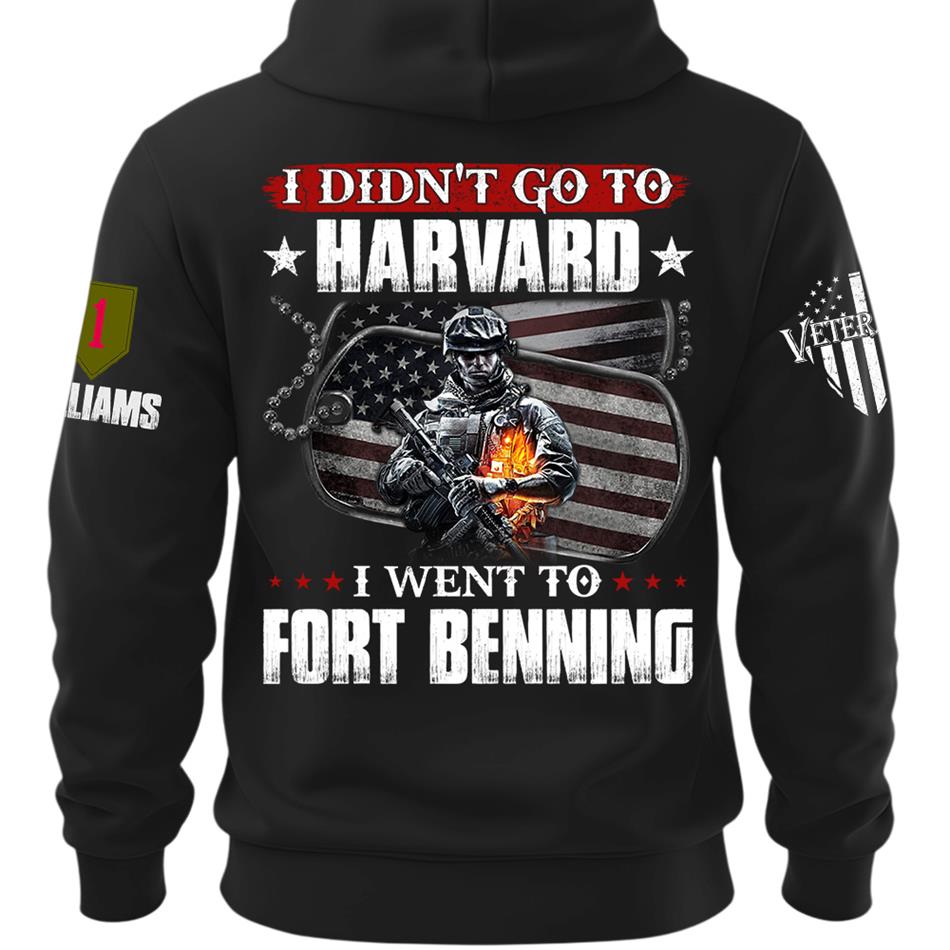 I Didn't Go To Harvard I Went To Military Base Custom Shirt For Veteran Dad Grandpa Veterans Day Shirt H2511 Trna