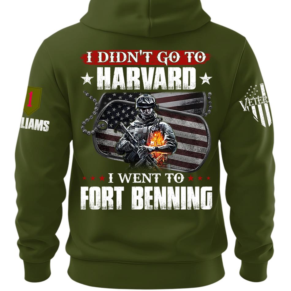 I Didn't Go To Harvard I Went To Military Base Custom Shirt For Veteran Dad Grandpa Veterans Day Shirt H2511 Trna