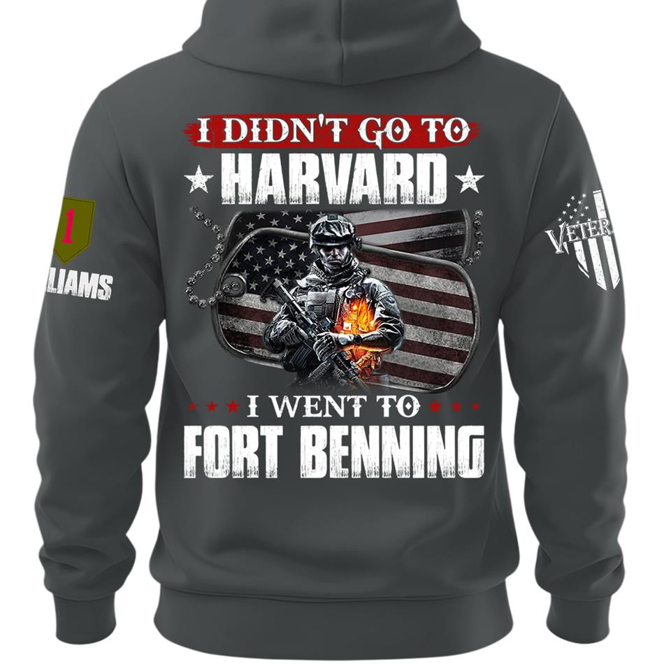 I Didn't Go To Harvard I Went To Military Base Custom Shirt For Veteran Dad Grandpa Veterans Day Shirt H2511 Trna