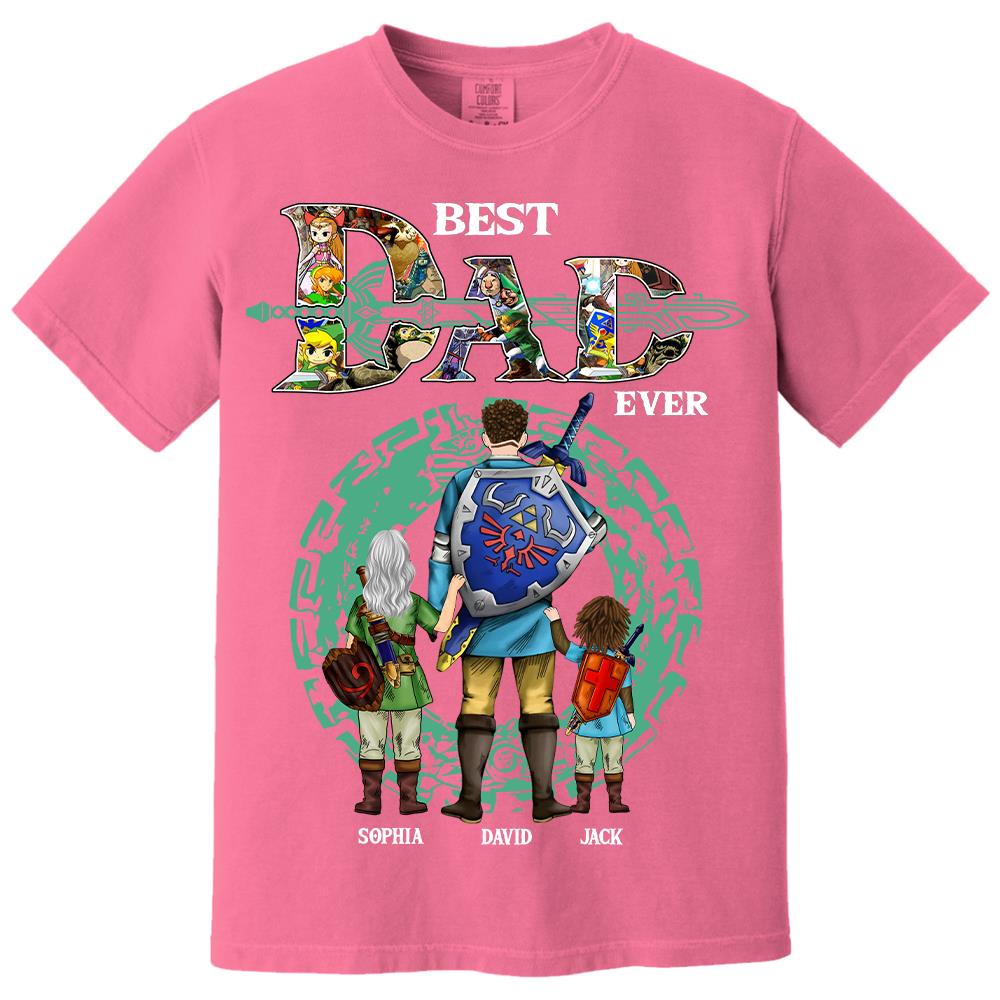 Best Dad Ever, Personalized The Legend Of Dad Shirt With Kids Name Custom, Gift For Dad, Gift For Grandpa, Best Gift For Father's Day MI209 Hv01