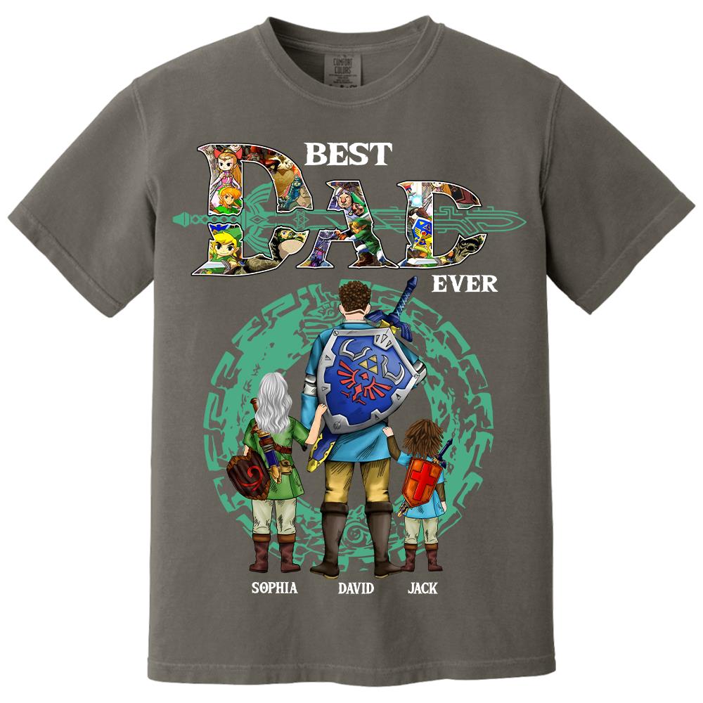 Best Dad Ever, Personalized The Legend Of Dad Shirt With Kids Name Custom, Gift For Dad, Gift For Grandpa, Best Gift For Father's Day MI209 Hv01
