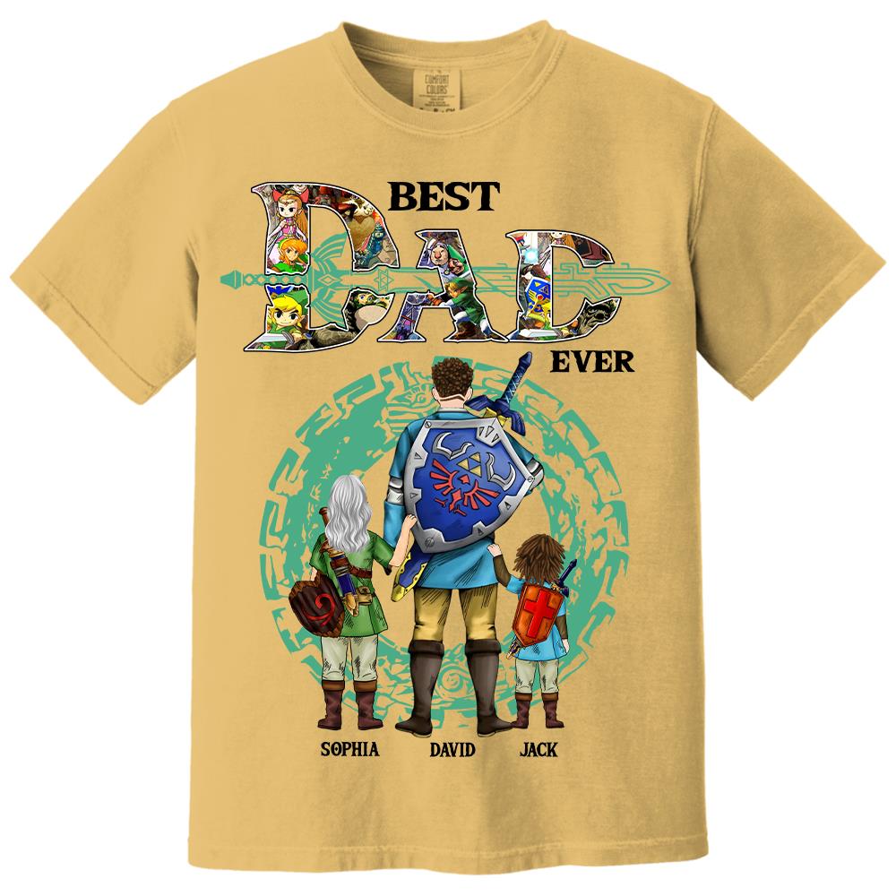 Best Dad Ever, Personalized The Legend Of Dad Shirt With Kids Name Custom, Gift For Dad, Gift For Grandpa, Best Gift For Father's Day MI209 Hv01