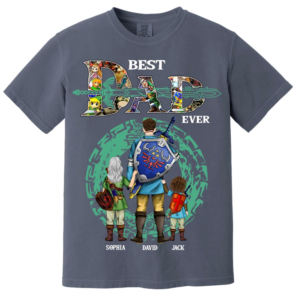 Best Dad Ever, Personalized The Legend Of Dad Shirt With Kids Name Custom, Gift For Dad, Gift For Grandpa, Best Gift For Father's Day MI209 Hv01