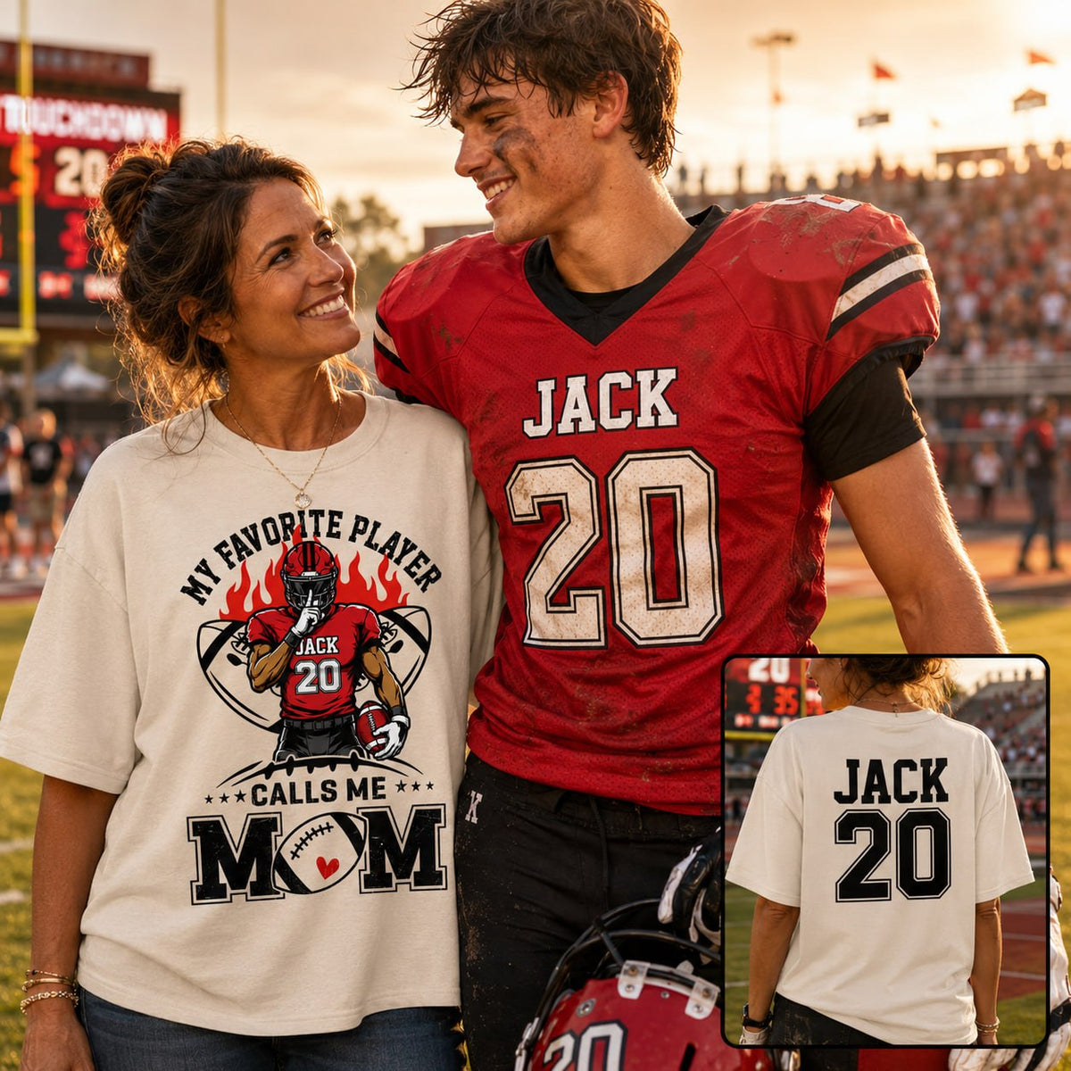 My Favorite Player Calls Me Mom All Over Print Shirt For Family Member Custom Shirt Gift For Football Player Na02 VH01
