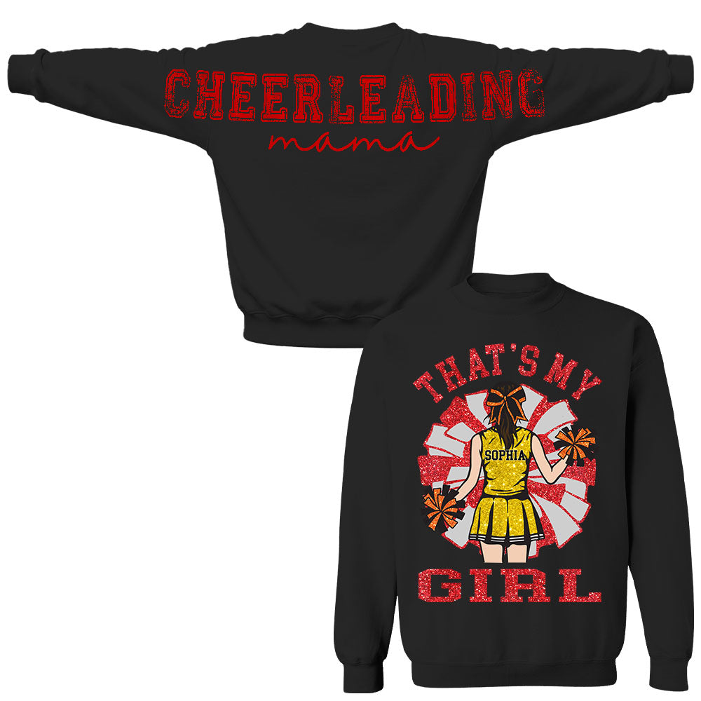 Personalized That's My Girl Cheerleading Mom Shirt, Custom Large Back Graphic Cheer, Gift For Cheer Mom Cheerleader Lovers MI209 Nh00
