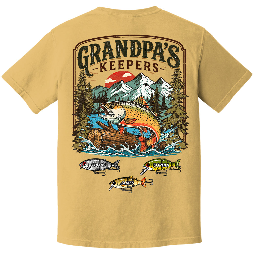 Grandpa’s Keepers T-Shirt – Personalized Fishing Grandpa Shirt T24