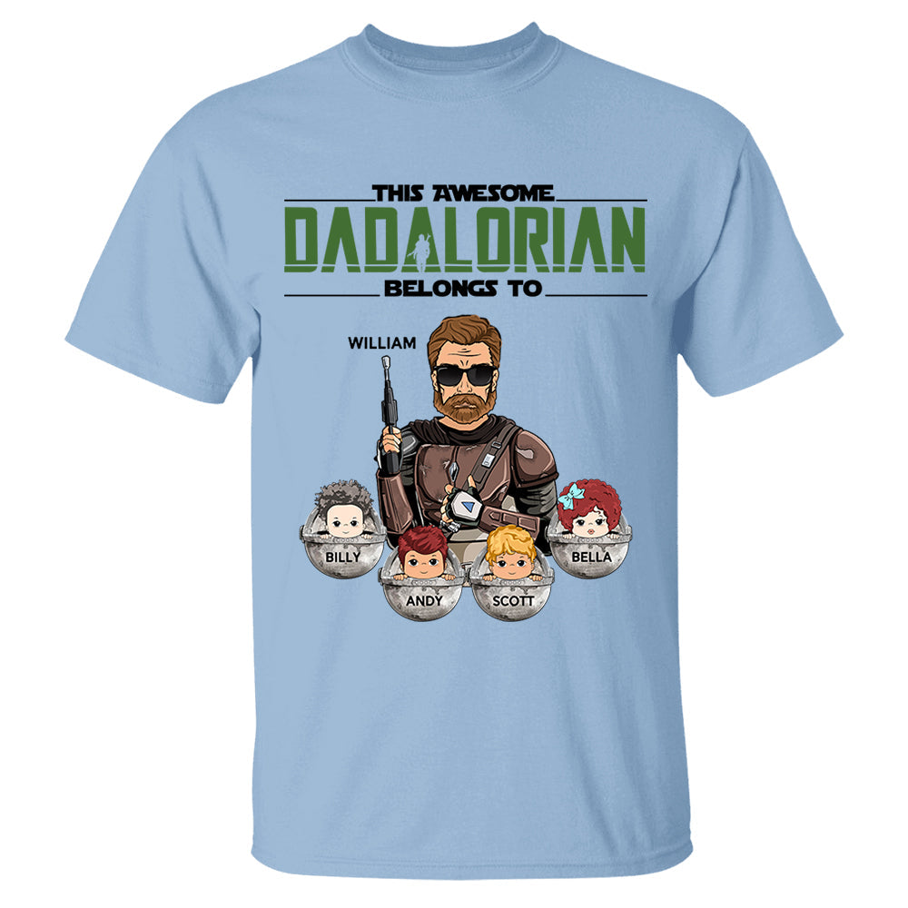 This Awesome Dadalorian Belongs To Personalized Shirt Gift For Dad - Father's Day & Birth Day Gift For Him