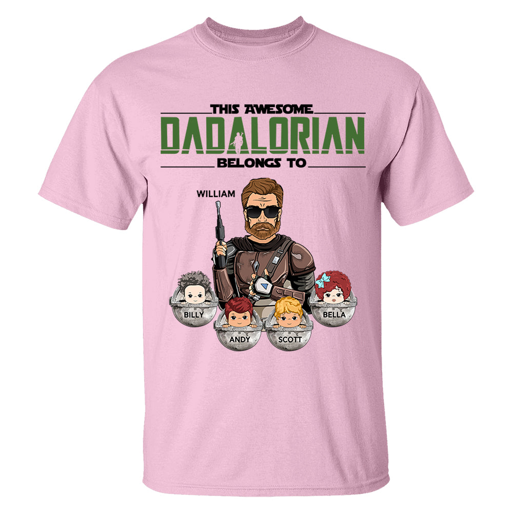 This Awesome Dadalorian Belongs To Personalized Shirt Gift For Dad - Father's Day & Birth Day Gift For Him