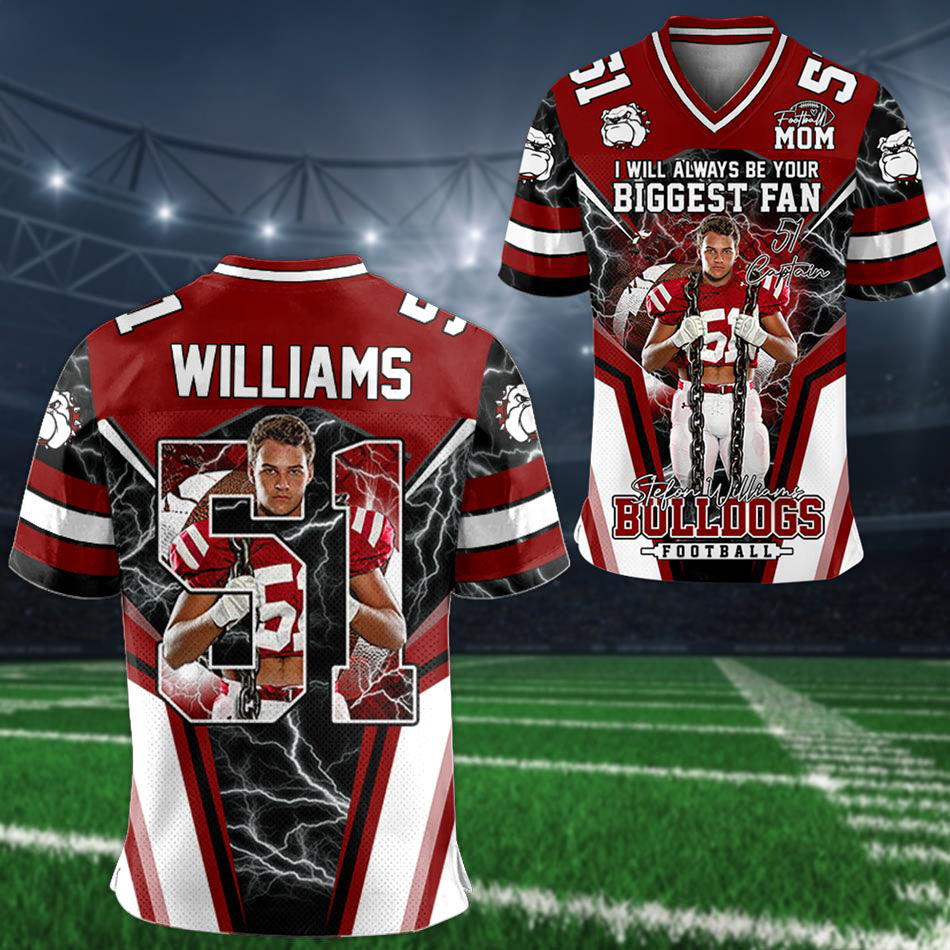 I Will Always Be Your Biggest Fan Vr2 Football Mom Personalized All Over Print Football Jersey For Football Mom Grandma Sport Family H2511