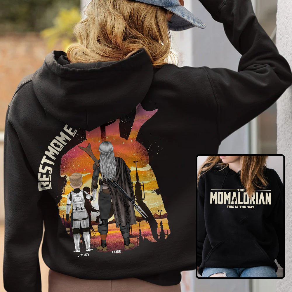 Best Mom Ever - The Momalorian Personalized Shirt Gift For Mom - Custom Mother's Day Gift 2025