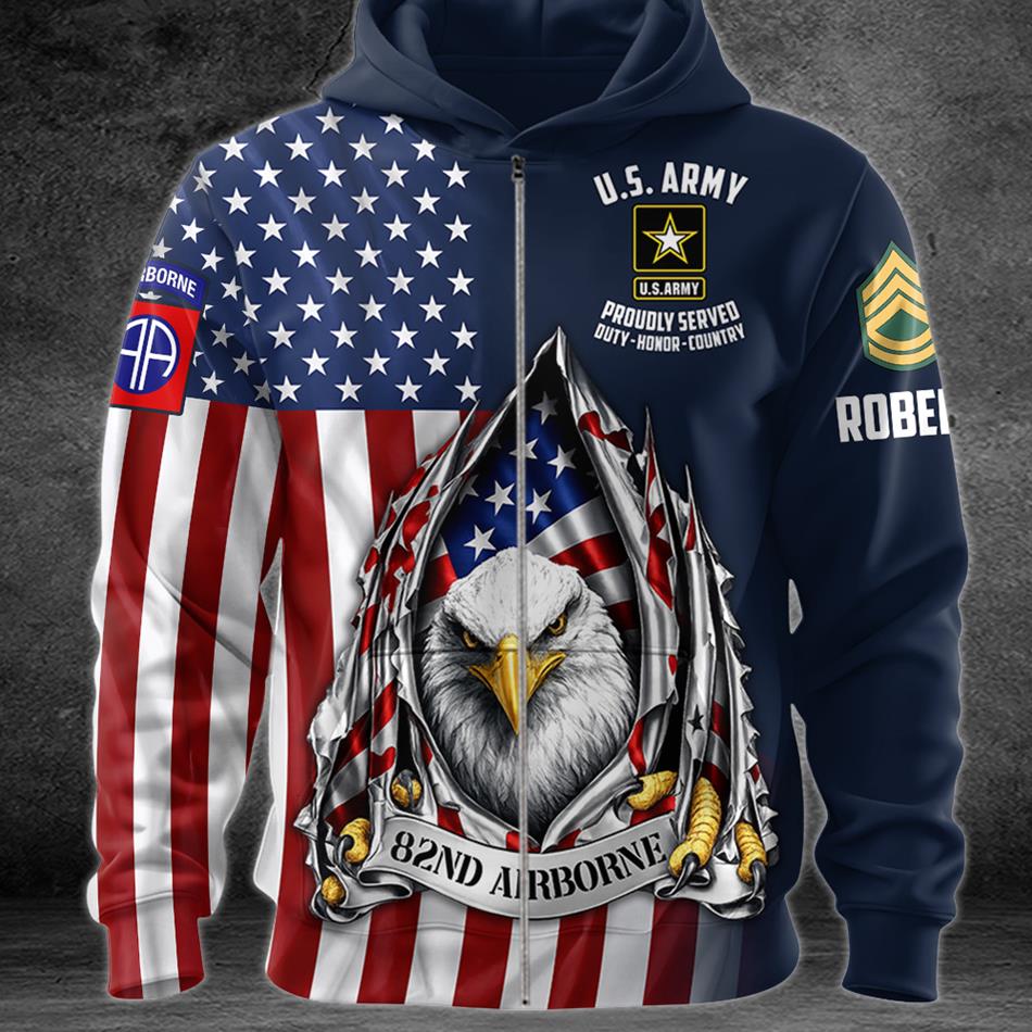 Bald Eagle Ripped Flag All Over Print Shirt Custom Gift For Soldier Veterans Patriot Shirt H2511 Trna
