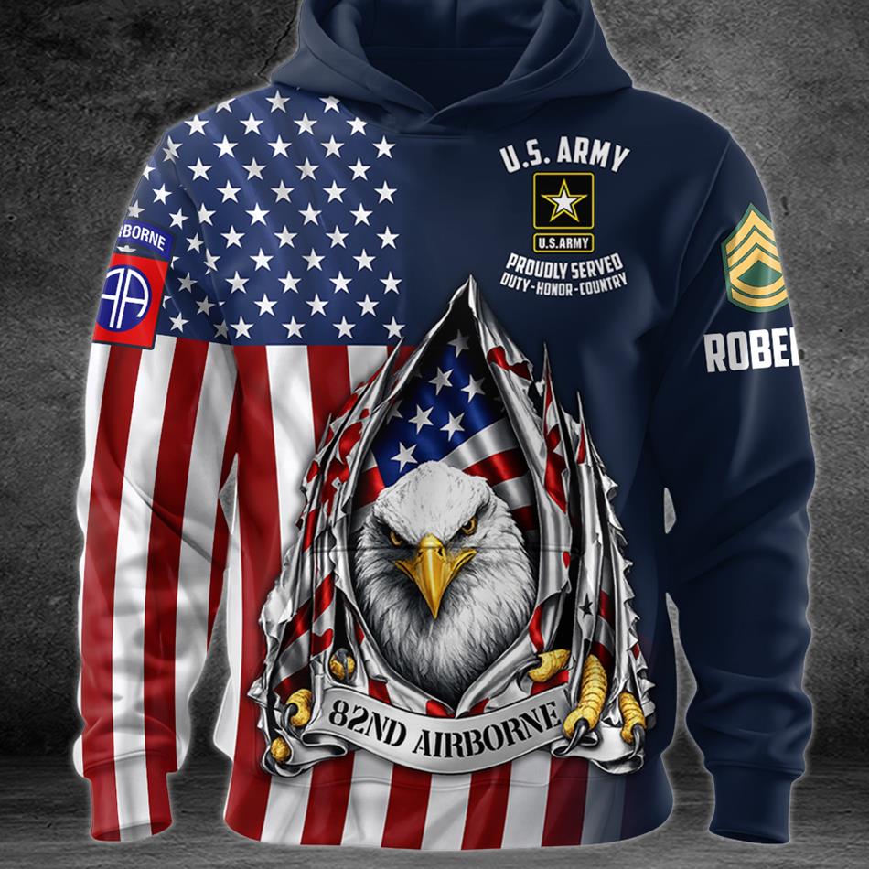 Bald Eagle Ripped Flag All Over Print Shirt Custom Gift For Soldier Veterans Patriot Shirt H2511 Trna