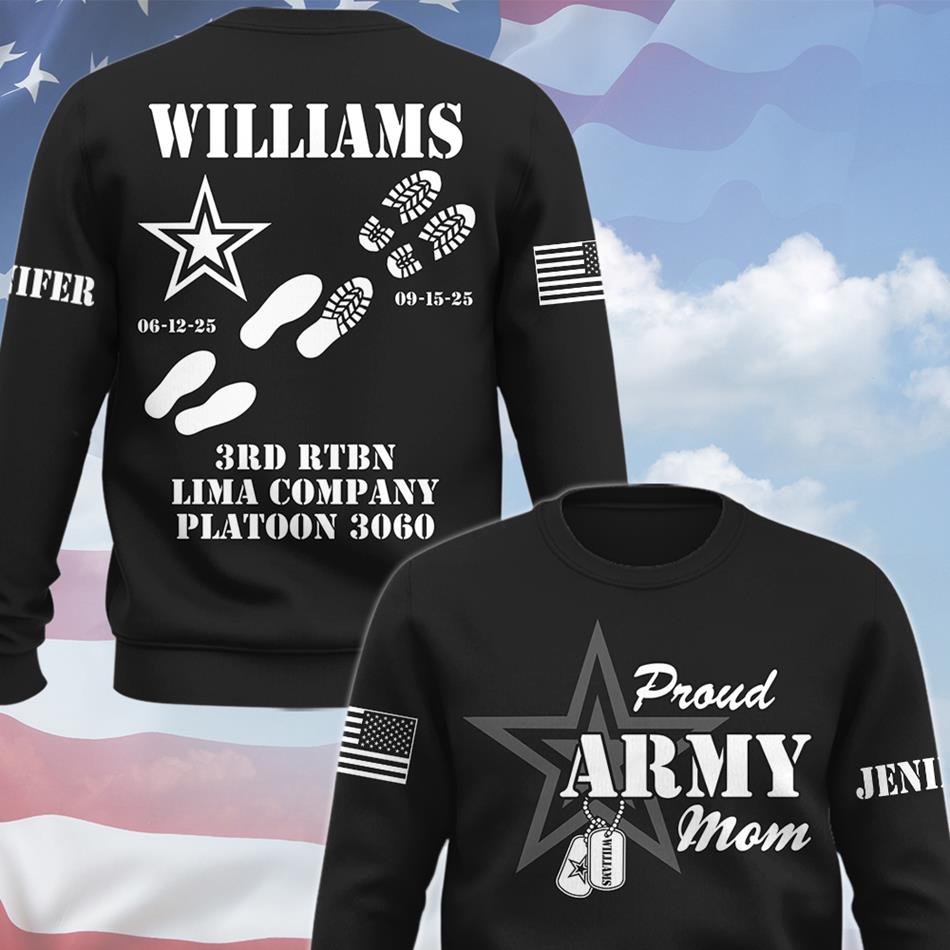 Proud Army Mom Dad Sister Family Members All Over Print Shirt Vr2 Custom Recruit Training Unit Designation Shirt For Proud Military Family Graduate Shirt H2511