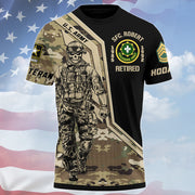 Custom Military Camouflage All Over Print Shirt Available To All Military Branches For Soldier Veteran H2511 Trna