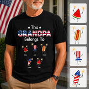 Personalized This Grandpa Belongs To Shirt, Custom Grandparents Shirt, Father's Day Gift, America 250th Anniversary Shirt, Patriotic Grandpa Tee 2026 Na02 TH23
