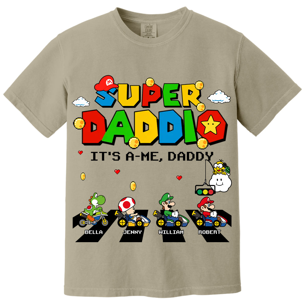 Super Daddio It's A Me Daddy Personalized Shirt Gifts For Dad VH01