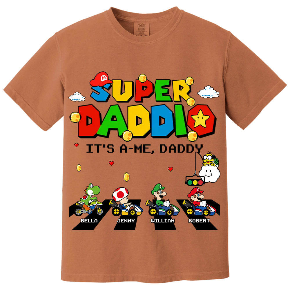Super Daddio It's A Me Daddy Personalized Shirt Gifts For Dad VH01