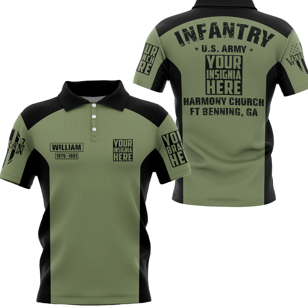 Infantry Military Basic Training Zone Personalized All Over Print Shirt   For Veteran H2511