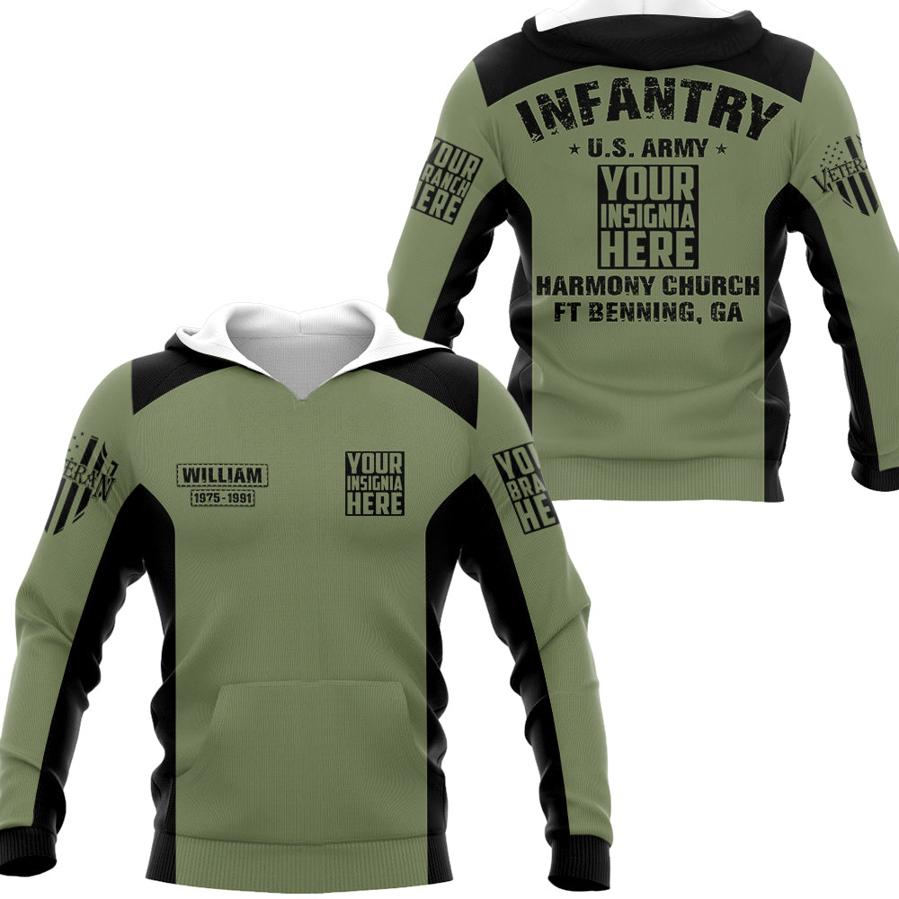 Infantry Military Basic Training Zone Personalized All Over Print Shirt   For Veteran H2511