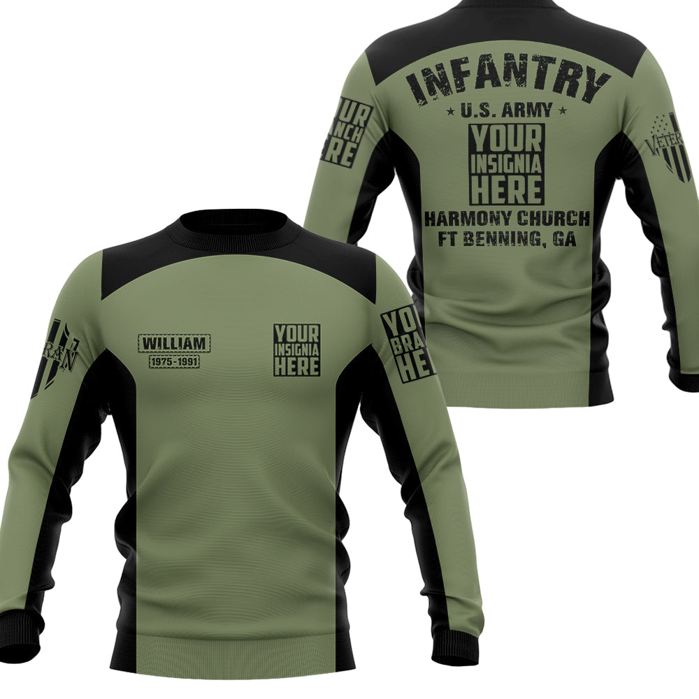 Infantry Military Basic Training Zone Personalized All Over Print Shirt   For Veteran H2511