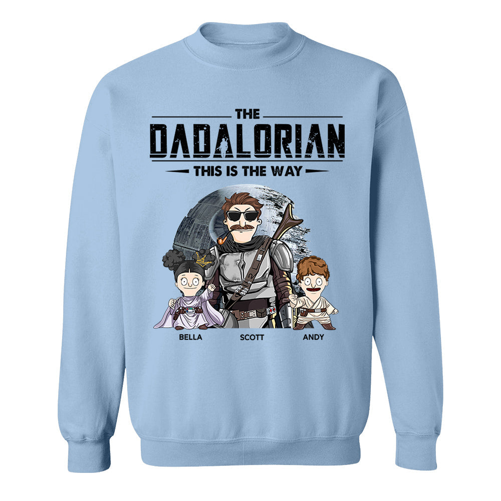 The Dadalorian This Is The Way Personalized Shirt Gift For Dad - Custom Nickname With Kids Vr2 New Nh00