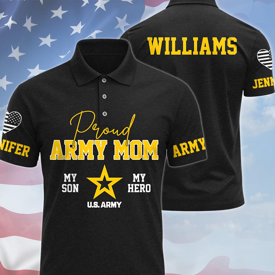Proud Army Mom My Son My Hero Custom Shirt For Proud US Military Family Member Shirt H2511