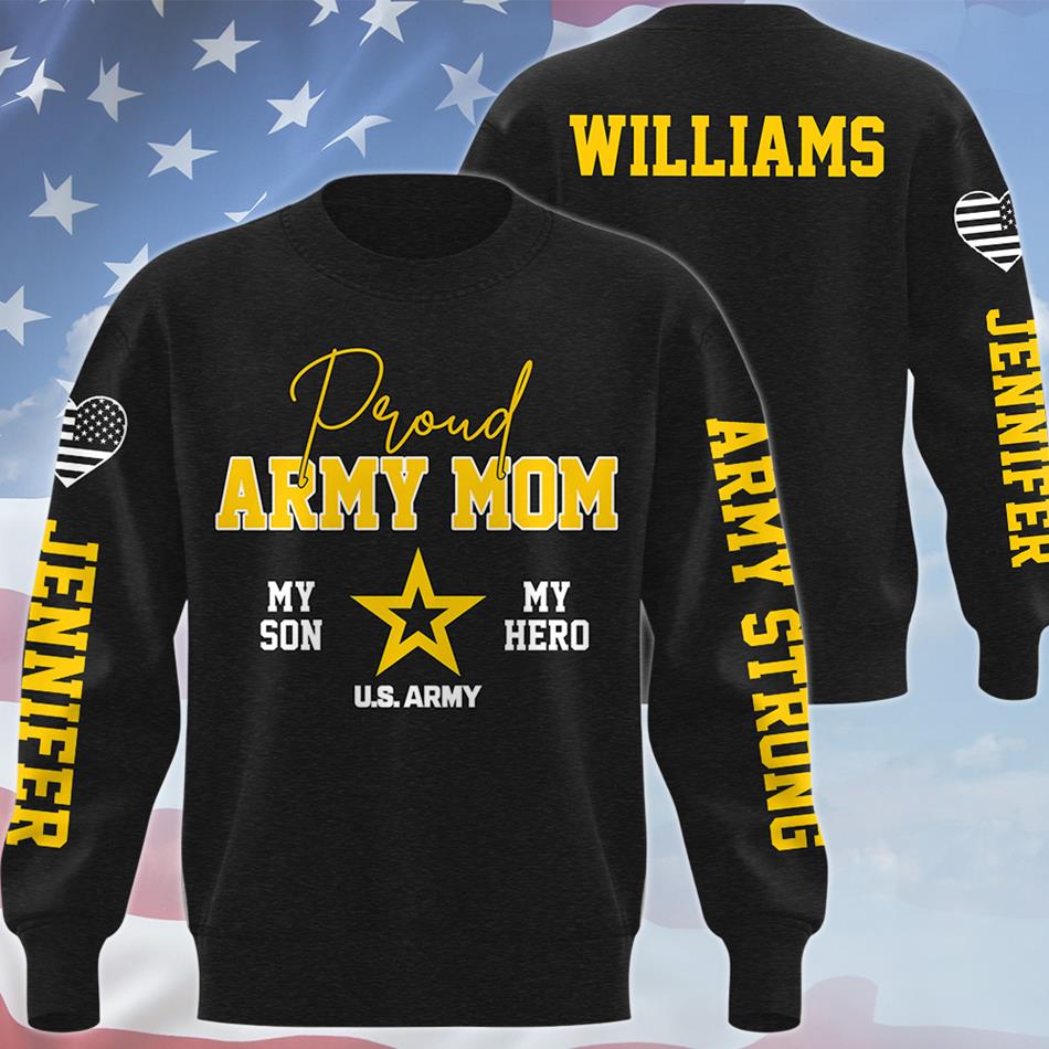 Proud Army Mom My Son My Hero Custom Shirt For Proud US Military Family Member Shirt H2511
