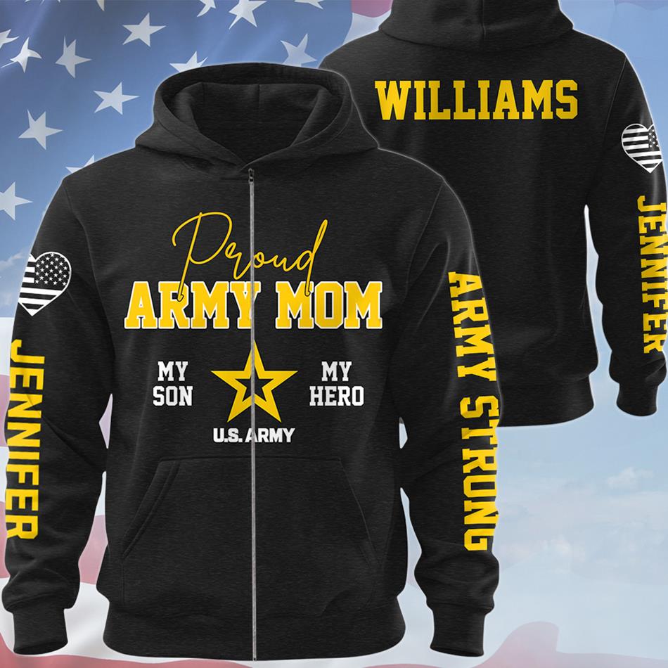 Proud Army Mom My Son My Hero Custom Shirt For Proud US Military Family Member Shirt H2511
