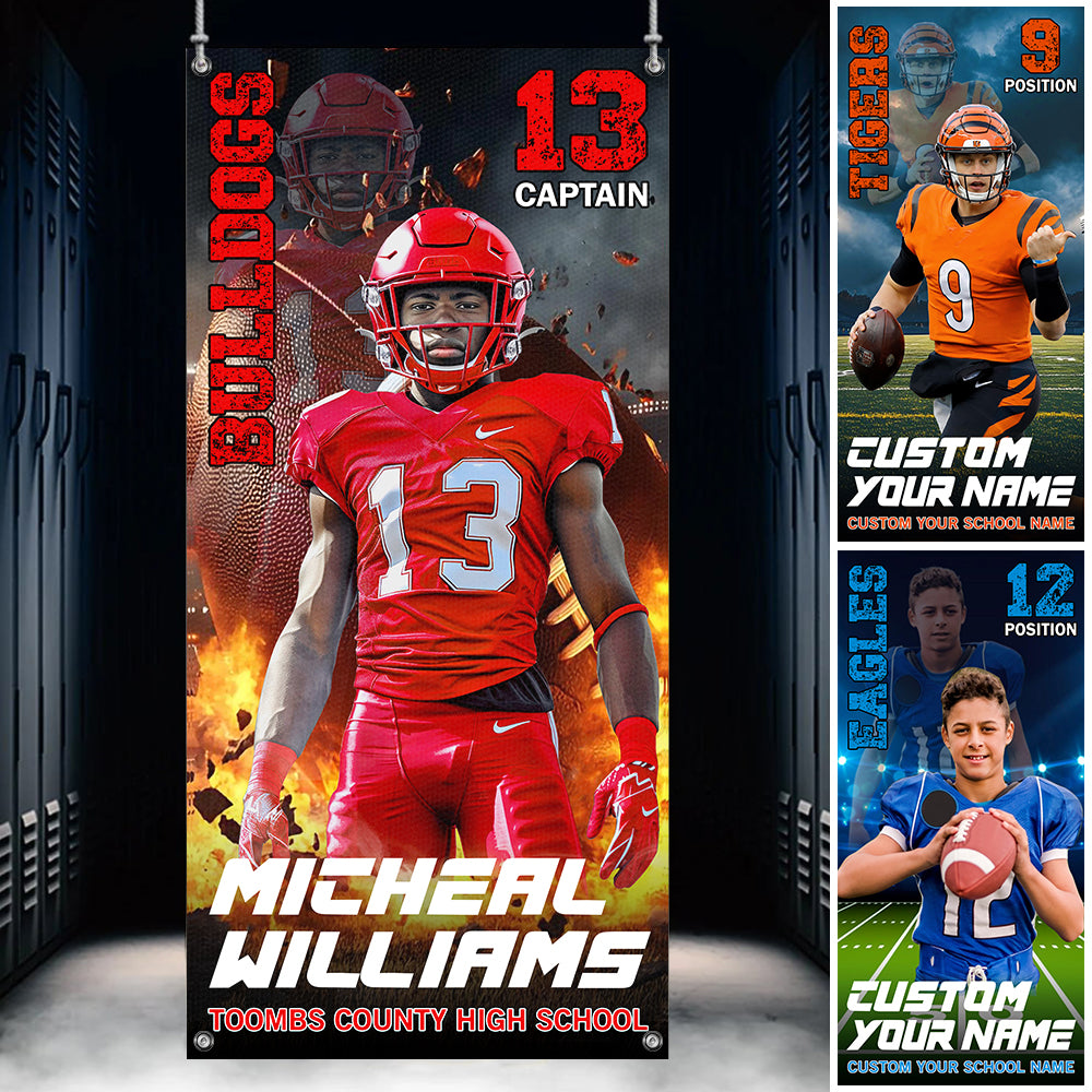 American Football Custom Player Sports Banner Game Day Banner For Football Families H2511 Trna