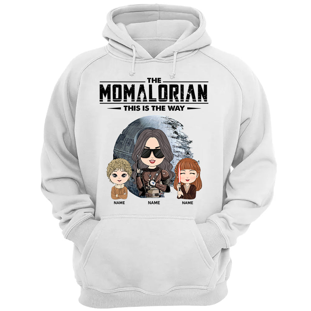 The Momalorian - Personalized Shirt Gift For Dad Mom Custom Nickname With Kids