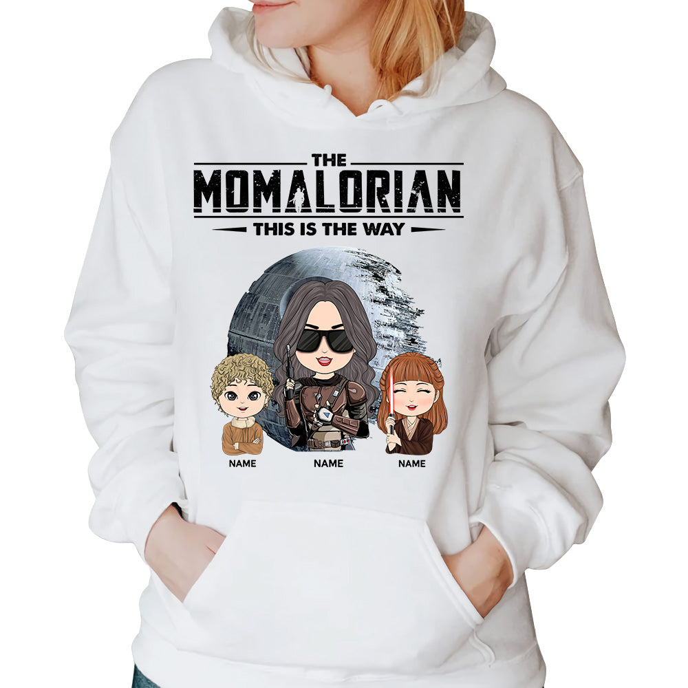 The Momalorian - Personalized Shirt Gift For Dad Mom Custom Nickname With Kids