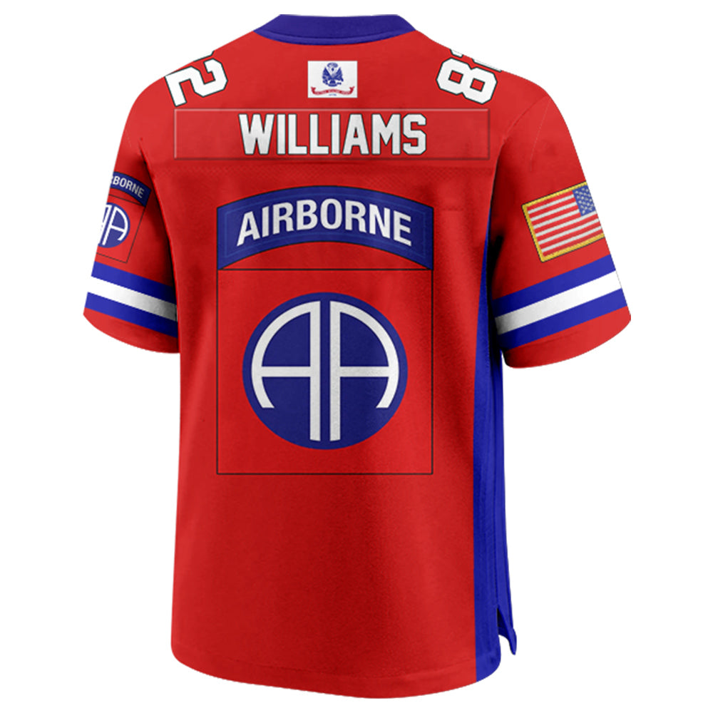 Custom Division All Branches Of Service American Football Jersey Gift For Military Veteran Dad Grandpa H2511