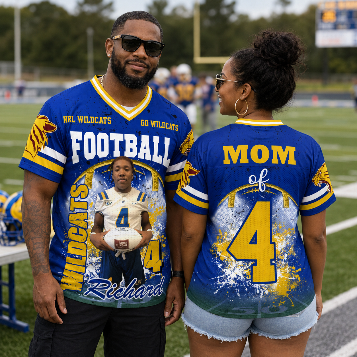 Custom Photo Football Jersey Game Day Shirt Gift For Sport Family H2511