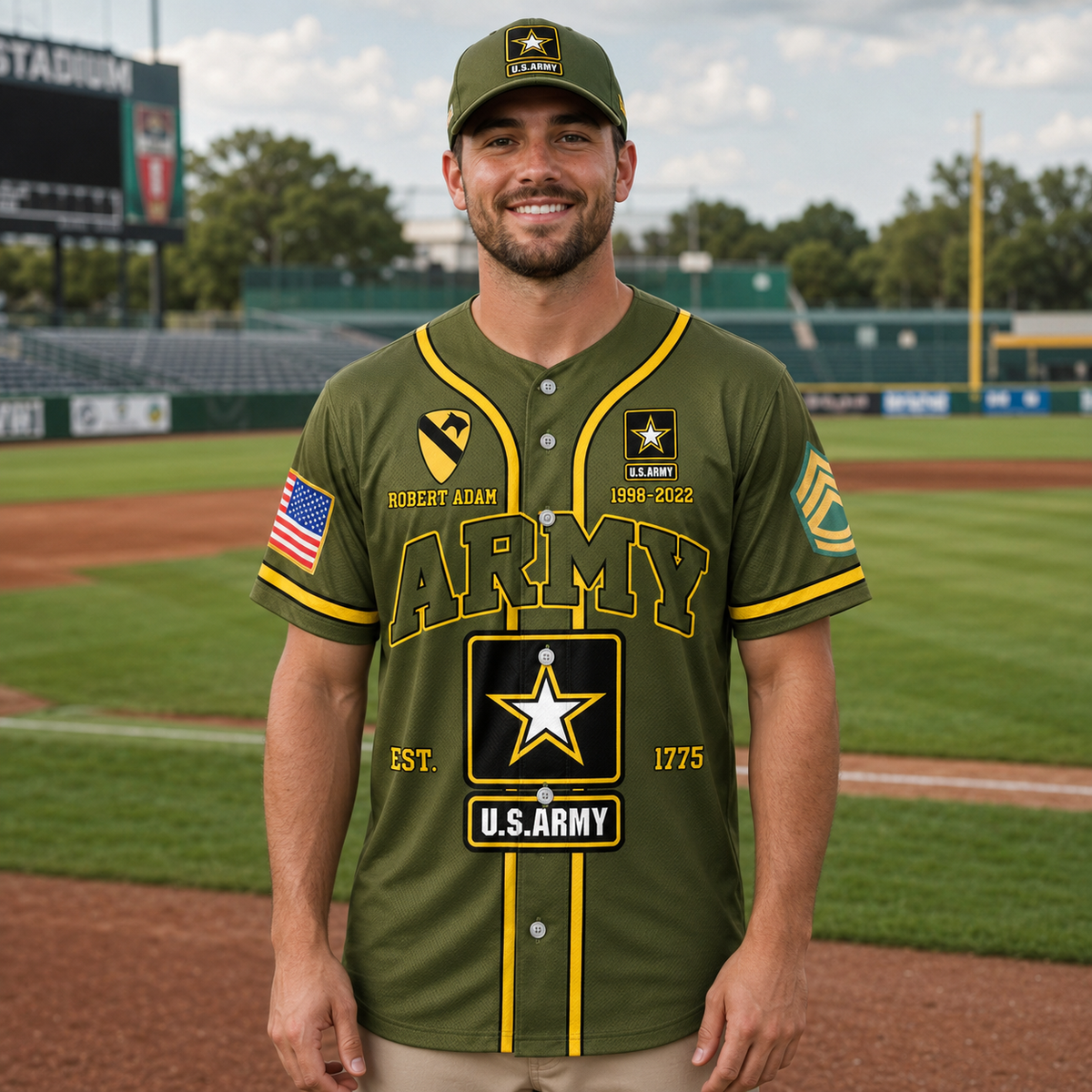 US Military Baseball Jersey Custom All Branches Rank Division Name For Military Retirement Veteran Dad Grandpa H2511