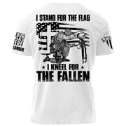 I Stand For The Flag I Kneel For The Fallen Personalized Grunge Style Shirt For Veteran H2511