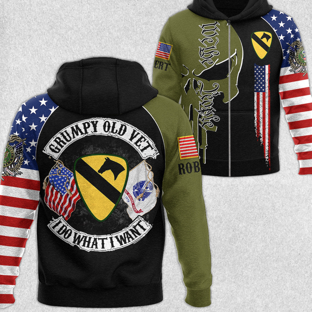 Grumpy Old Vet I Do What I Want Custom Division All Over Print shirt Gift For Veteran H2511